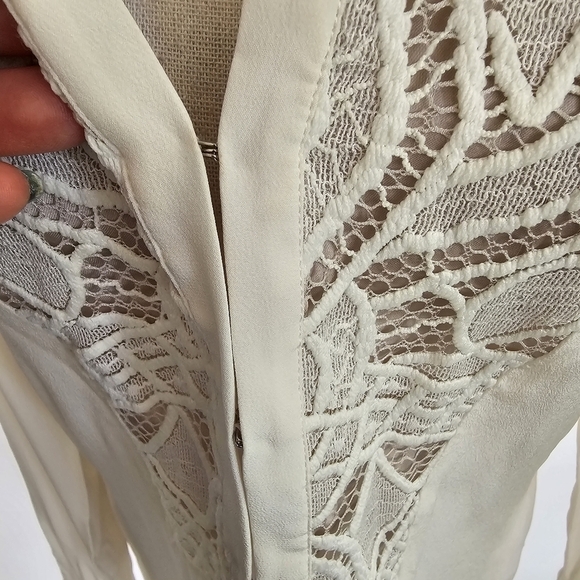 Twelfth Street by Cynthia Vincent "Both Sides Now" Lace Bib Blouse - Picture 5 of 12